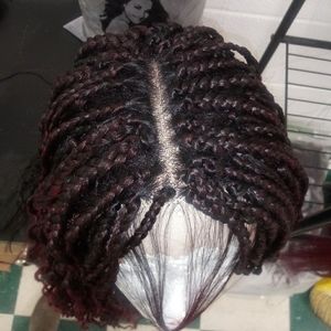 Braided lace front wig